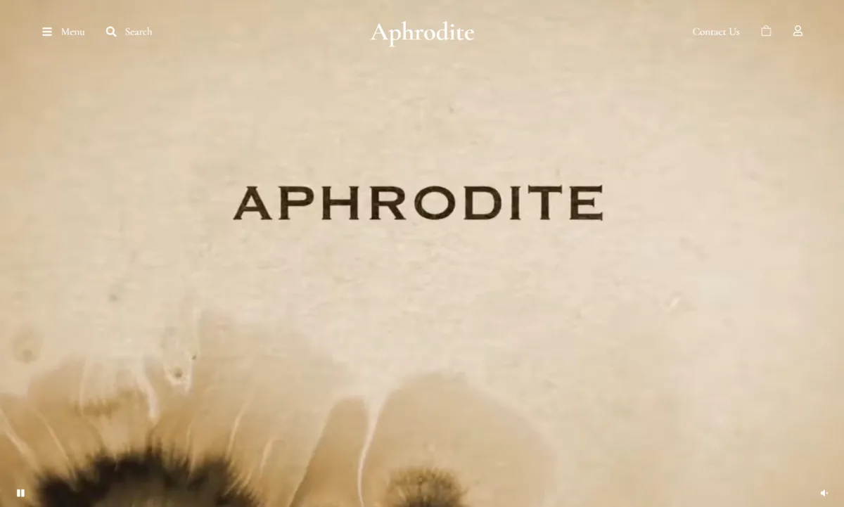 Aphrodite web application screenshot